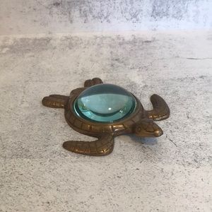Vintage Brass Sea Turtle Magnifier